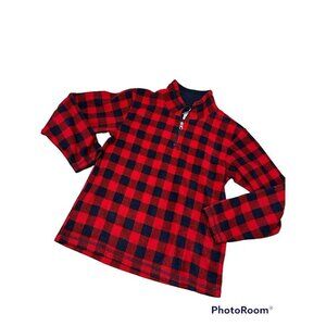 Boys Buffalo Checkered Fleece Pullover Size 10